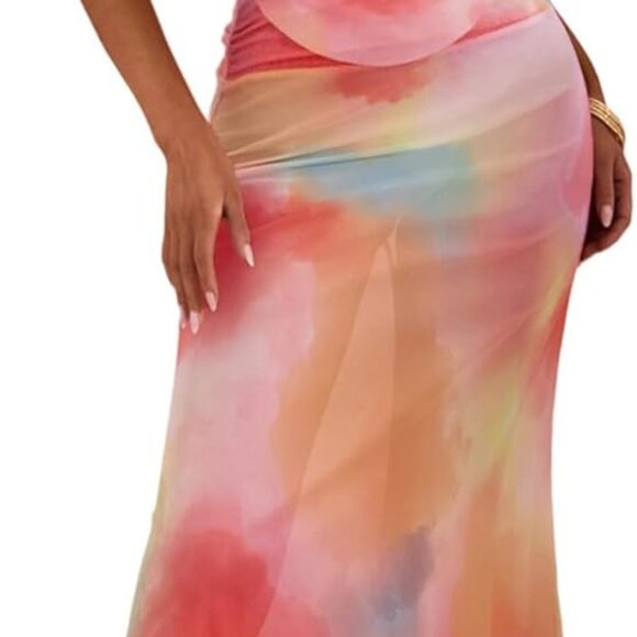 Dresses & Skirts - Women's Maxi Dress Polyurethane Size Large Backless Cowl Plunging